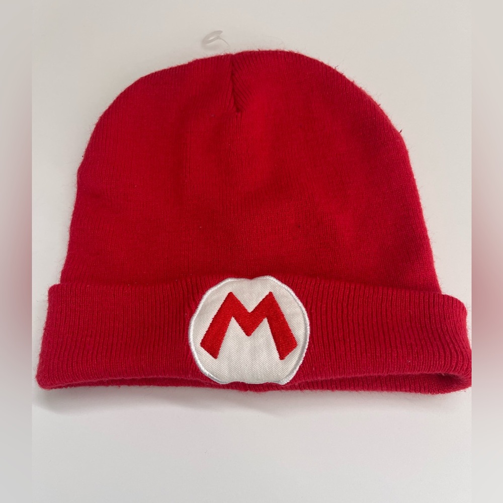 ✨Red Kids Beanie with M Logo✨